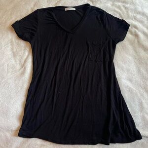 Black V-Neck casual Top
